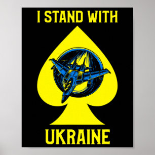 Ik Sta Achter Oekraïne T-shirt De Geest Van Kiev  Poster