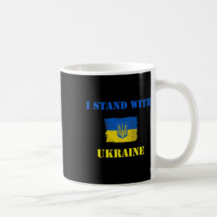 Ik sta achter Oekraïne T-shirt Oekraïense vlag Ste Koffiemok