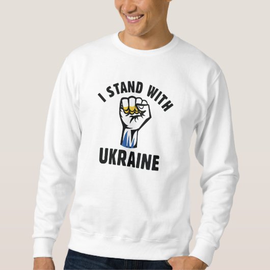 Ik sta achter Oekraïne Trui (Voorkant)
