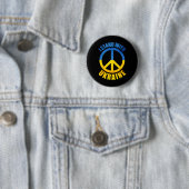 Ik sta achter Oekraïne Vredessymbool Ronde Button 5,7 Cm (In situ)