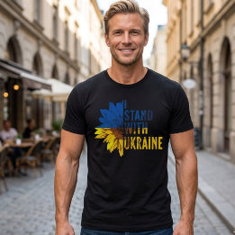Ik sta achter Oekraïne. Zonnebloem symbool van Vre T-shirt