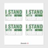 Ik sta achter Pakistan Sticker (Vel)