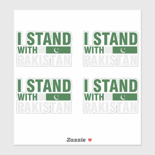 Ik sta achter Pakistan Sticker (Vel)