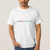 Ik sta achter Palestijnse benauwde typografie T-shirt (Voorkant)