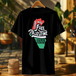 Ik sta achter Palestina als vrij Palestina T-shirt