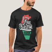Ik sta achter Palestina als vrij Palestina T-shirt (Voorkant)