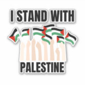IK STA ACHTER PALESTINA STICKER (Voorkant)