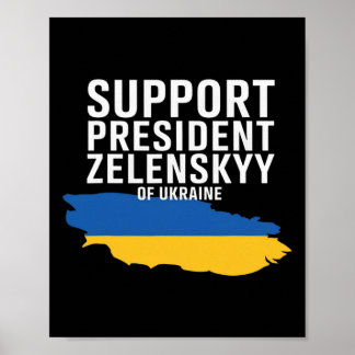Ik sta achter president Zelensky - Ik sta achter U Poster