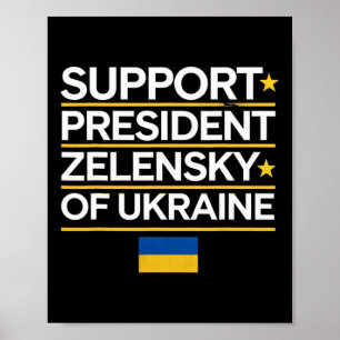 Ik sta achter president Zelensky - Ik sta achter U Poster