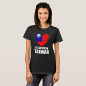 Ik sta achter Taiwan steun Taiwan Taiwanese vlag T-shirt (Voorkant volledig)