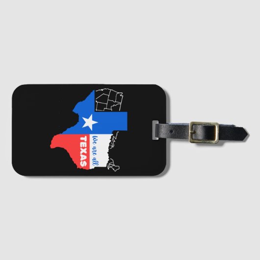 Ik sta achter Texas Bagagelabel (Voorkant (horizontaal))