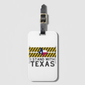 Ik sta achter Texas Bagagelabel (Voorkant (verticaal))