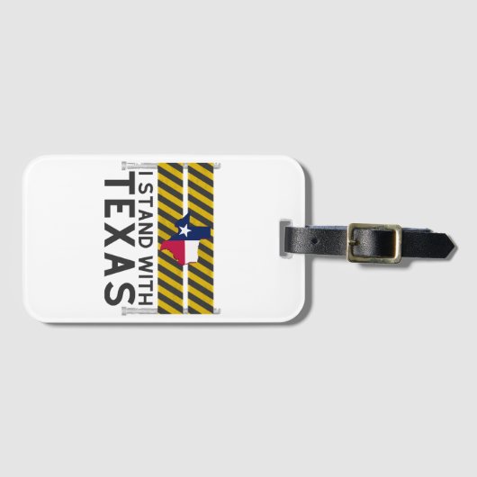 Ik sta achter Texas Bagagelabel (Voorkant (horizontaal))