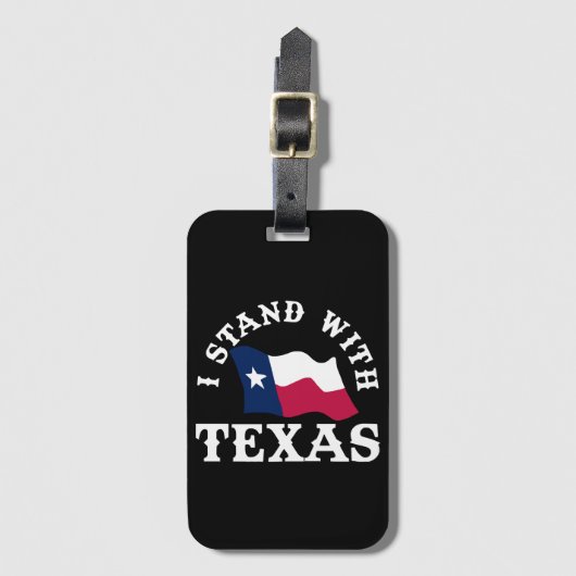 Ik Sta Achter Texas Bagagelabel (Voorkant (verticaal))