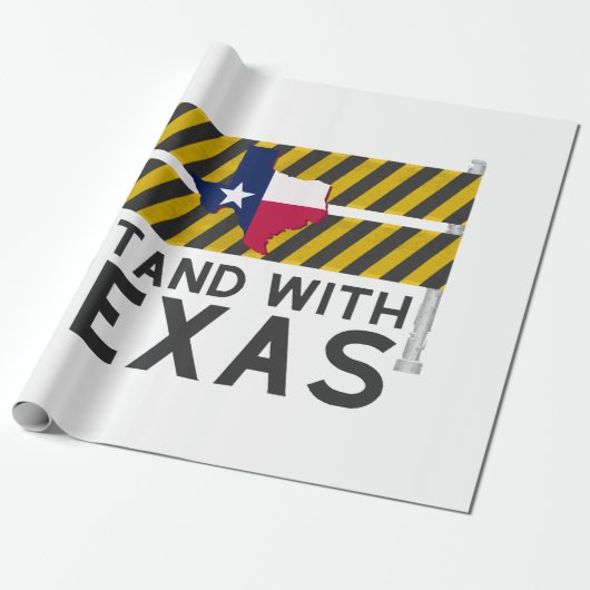 Ik sta achter Texas Cadeaupapier (Uitgerold)