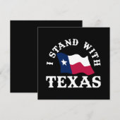 Ik sta achter Texas Kaart (Voorkant / Achterkant)