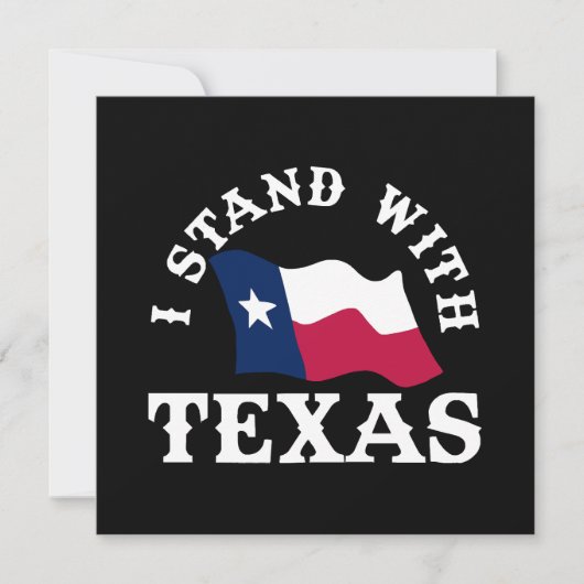 Ik sta achter Texas Kaart (Voorkant)
