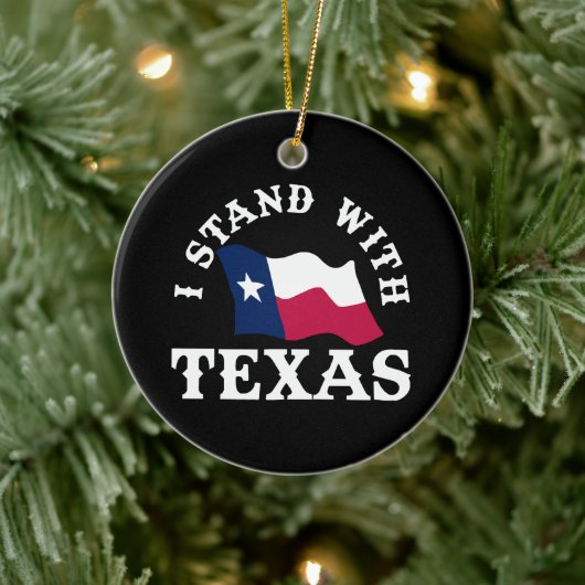 Ik sta achter Texas Keramisch Ornament (Boom)
