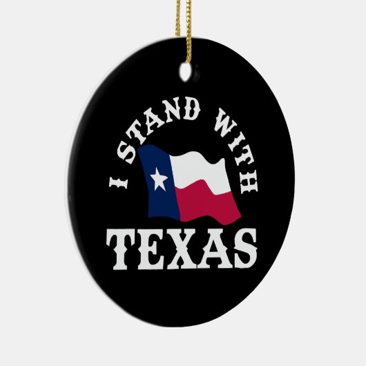 Ik sta achter Texas Keramisch Ornament (Rechts)