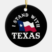 Ik sta achter Texas Keramisch Ornament (Voorkant)