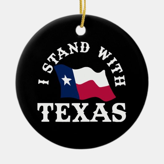 Ik sta achter Texas Keramisch Ornament (Voorkant)