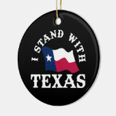 Ik sta achter Texas Keramisch Ornament (Links)
