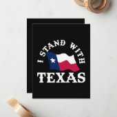 Ik Sta Achter Texas Notitiekaartje (Voorkant / Achterkant in situ)
