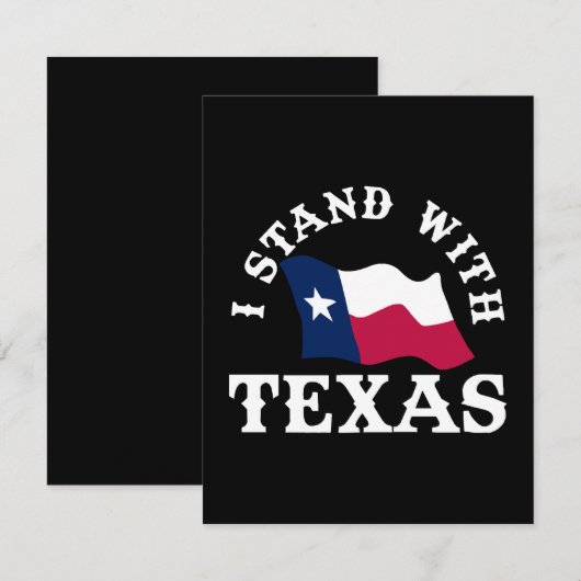 Ik Sta Achter Texas Notitiekaartje (Voorkant / Achterkant)