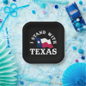 Ik Sta Achter Texas Papieren Bordje (Feest)