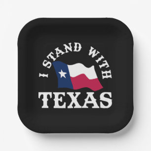 Ik Sta Achter Texas Papieren Bordje