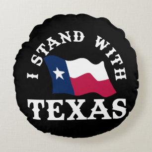 Ik sta achter Texas Rond Kussen