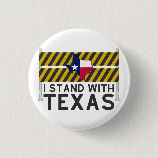 Ik sta achter Texas Ronde Button 3,2 Cm (Voorkant)