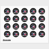 Ik sta achter Texas Ronde Sticker (Vel)