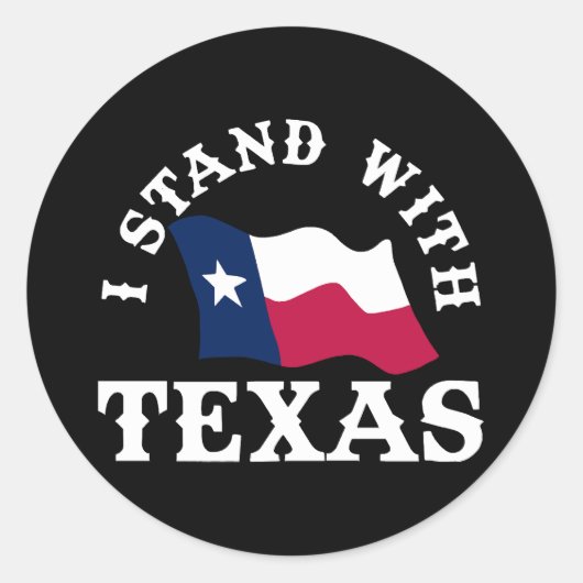 Ik sta achter Texas Ronde Sticker (Voorkant)