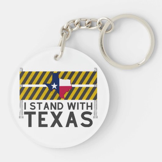 Ik sta achter Texas Sleutelhanger (Achterkant)