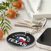 Ik sta achter Texas Sleutelhanger (Voorkant Rechts)