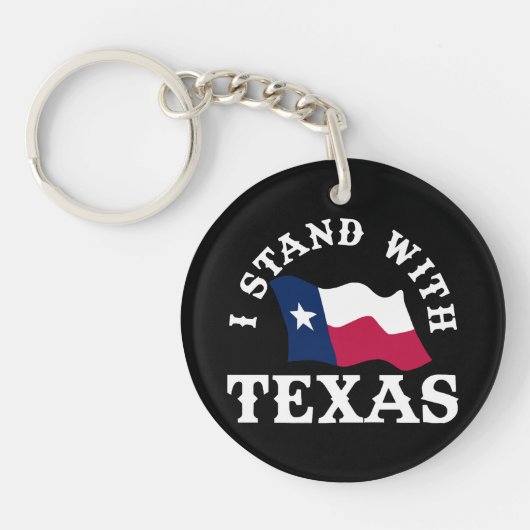 Ik sta achter Texas Sleutelhanger (Voorkant)