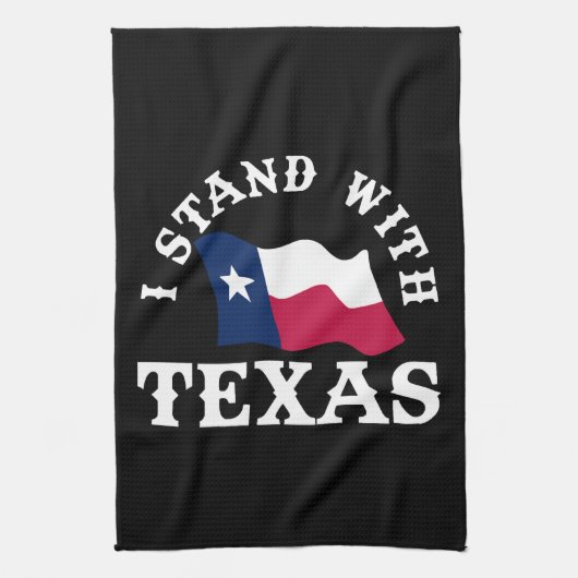 Ik Sta Achter Texas Theedoek (Verticaal)