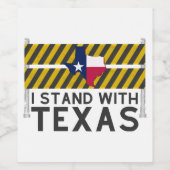 Ik sta achter Texas Wijn Etiket (Enkel label)