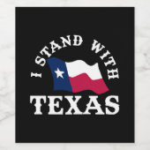 Ik sta achter Texas Wijn Etiket (Enkel label)