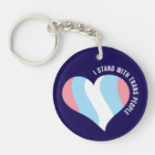 Ik sta achter Trans People Heart Keychain (Voorkant)