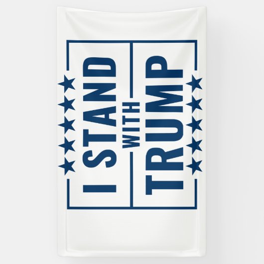 Ik sta achter Trump 2024 Spandoek (Verticaal)