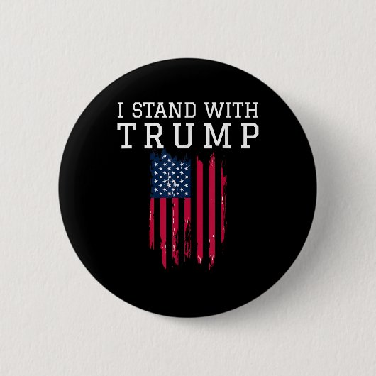 Ik sta achter Trump Pro Trump Support Ronde Button 5,7 Cm (Voorkant)