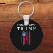 Ik sta achter Trump Pro Trump Support Sleutelhanger (Voorkant)
