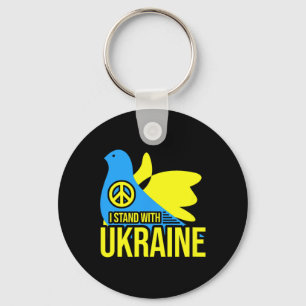 Ik Sta Achter Ukraine T-shirt Oekraïense Vlag Volo Sleutelhanger
