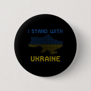 Ik Sta Achter Ukraine T-shirt Oekraïne Kaart Oekra Ronde Button 5,7 Cm