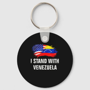 Ik sta achter Venezuela Steun Gelijkheid Vlag Sleutelhanger