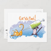 IK STA BEHIND JE - BETER ALSJEBLIEFT! door Jeff Wi Briefkaart (Voorkant / Achterkant)