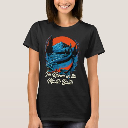 Ik sta bekend als de Master Baiter Vis Humor Visse T-shirt (Voorkant)