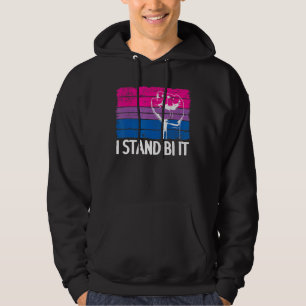 Ik sta bi it biseksuele trots vuist regenboog vlag hoodie